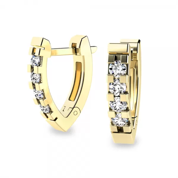 Náušnice zo žltého zlata so zirkónmi 10899-ZL-ZIR