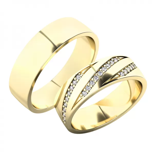 Snubné prstene z bieleho zlata SP-61078B