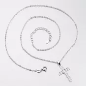 Strieborný náhrdelník s krížikom SST-151033