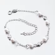 Perlový náramok so zirkónmi BST-14348