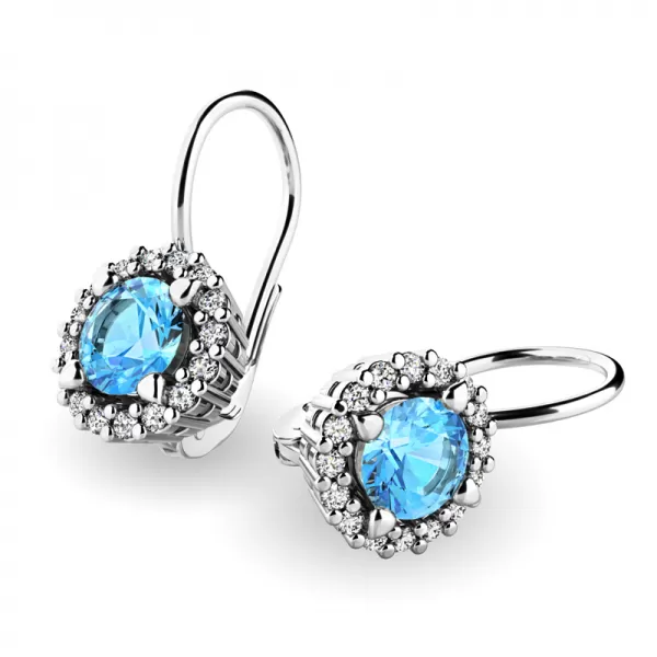 Luxusné náušnice s diamantmi 10925-B-DIA-TPZ