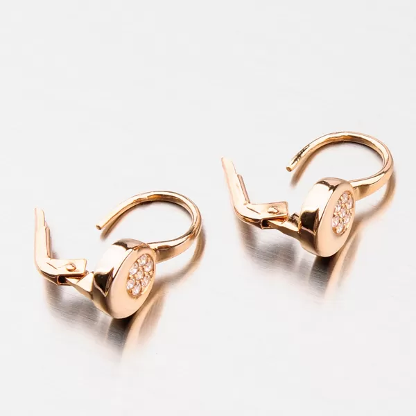 Zlaté náušnice so zirkónmi 12-463