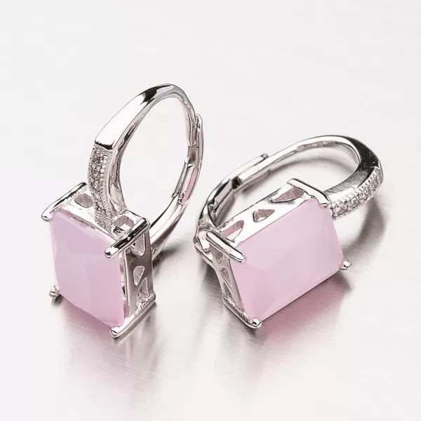 Náušnice zo syntetického ružového zlata PKL-2003