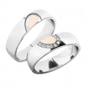 Snubné prstene z bieleho zlata SP-61082B