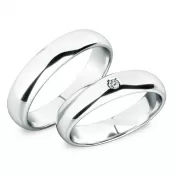 Snubné prstene z bieleho zlata so zirkónom SP-61100-03-01-B