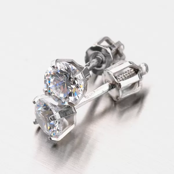 Dámske náušnice biele zlato 585 zirkón 42-31730