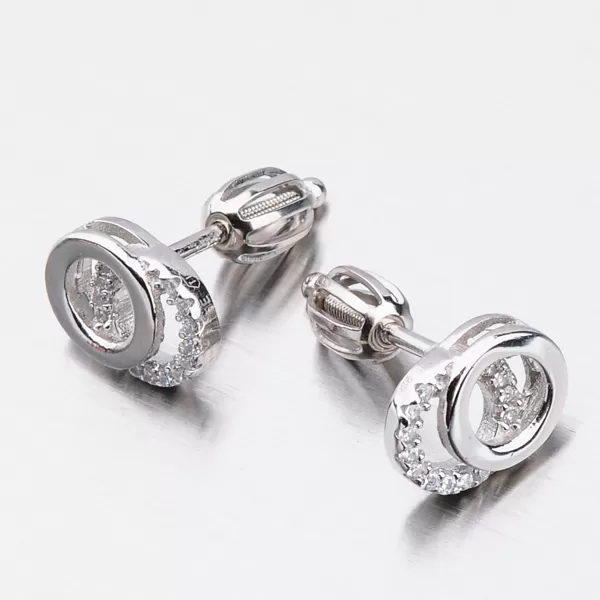 Strieborné náušnice kôstky UPST-121550S