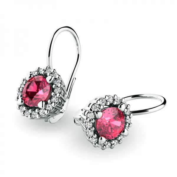 Luxusné náušnice s diamantmi 10925-B-DIA-TUR