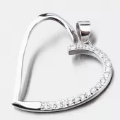 Strieborné srdce so zirkónmi HST-13280