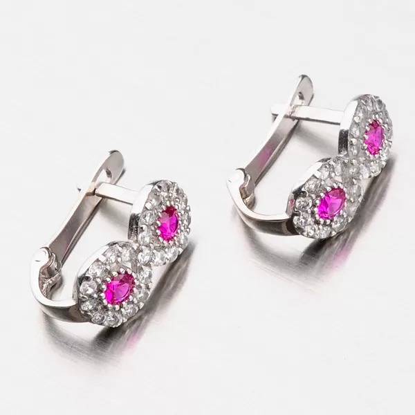 Zlaté náušnice so zirkónmi 12-480