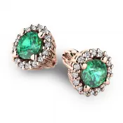 Luxusné náušnice s diamantmi 10926-CV-DIA-SMAR