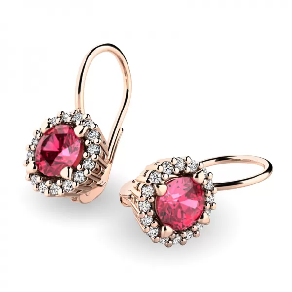 Luxusné náušnice s diamantmi 10925-B-DIA-TUR