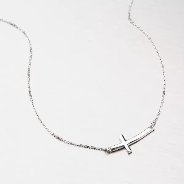 Dámsky náhrdelník biele zlato 585 15-018