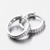 Strieborné kruhy so zirkónmi UCST-121584