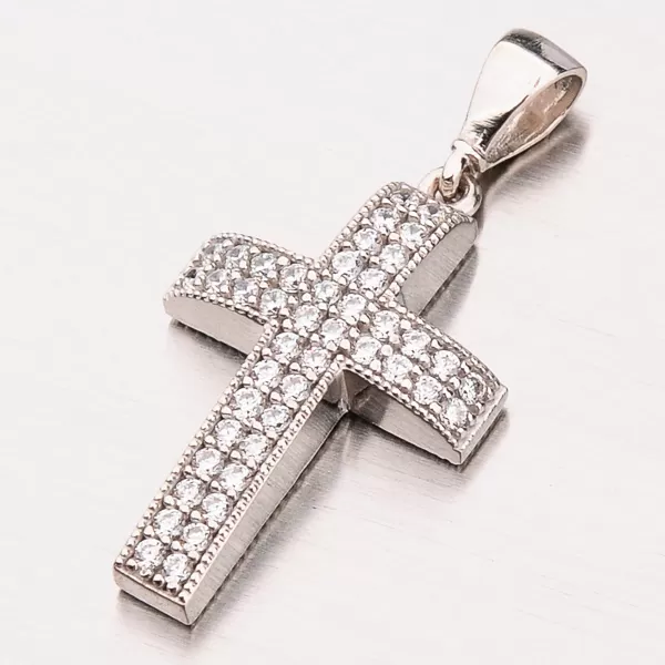 Zlatý kríž so zirkónmi 13-263