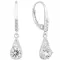 Strieborné náušnice visiace so zirkónom biela slza 11305.1