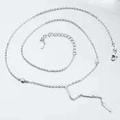 Strieborný náhrdelník so zirkónmi SST-15988