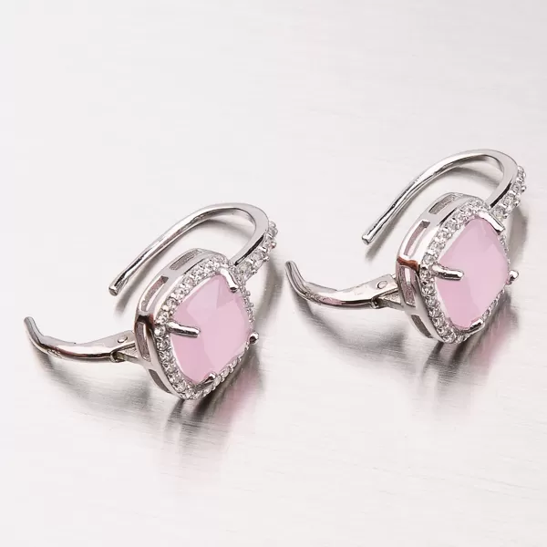 Náušnice zo syntetického ružového zlata PKL-2005