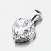 Strieborné srdce so zirkónmi HST-13266