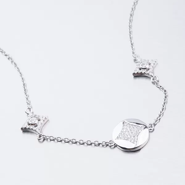 Strieborný náramok so zirkónmi BST-14337