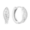 Strieborné náušnice Kruhy so zirkónom v bielej farbe 11318.1