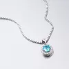 Strieborný prívesok s akvamarínom HST-13258