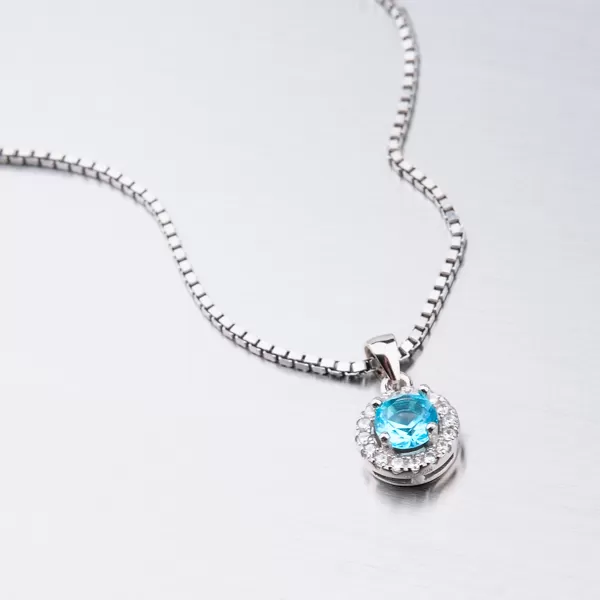 Strieborný prívesok s akvamarínom HST-13258