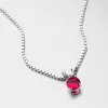 Strieborný prívesok s rubínom HST-13386