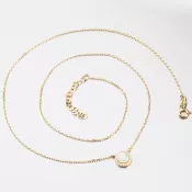 Zlatý náhrdelník s opálom 45-1826