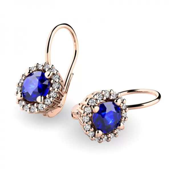 Luxusné náušnice s diamantmi 10925-CV-DIA-SAF