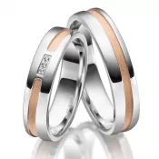 Strieborné snubné prstene so zirkónmi SP-SI-022