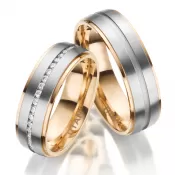 Svadobné obrúčky titán zirkón pozlátené pozlátené SP-TI-023