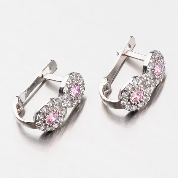 Zlaté náušnice so zirkónmi 12-481