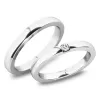 Moderné snubné prstene z bieleho zlata SP-61083B