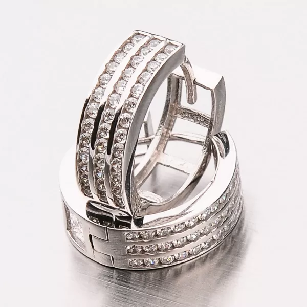 Zlaté kruhy so zirkónmi 12-380