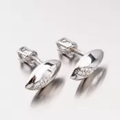 Dámske náušnice biele zlato 585 zirkón 42-32309