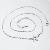 Strieborný náhrdelník so zirkónmi SST-15888