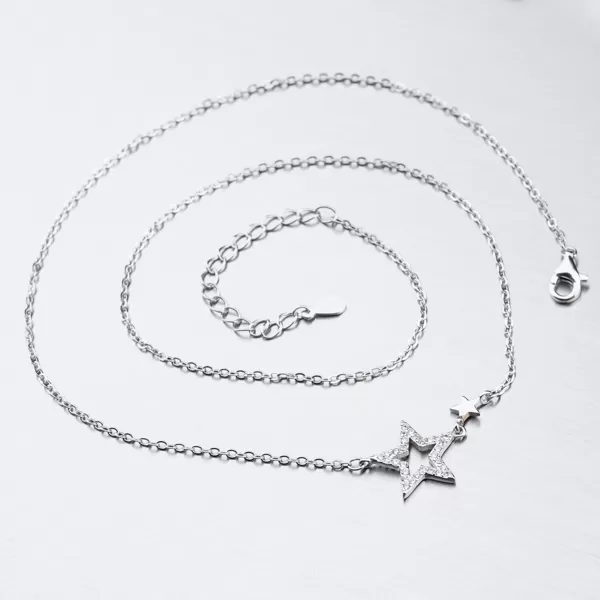 Strieborný náhrdelník so zirkónmi SST-15888