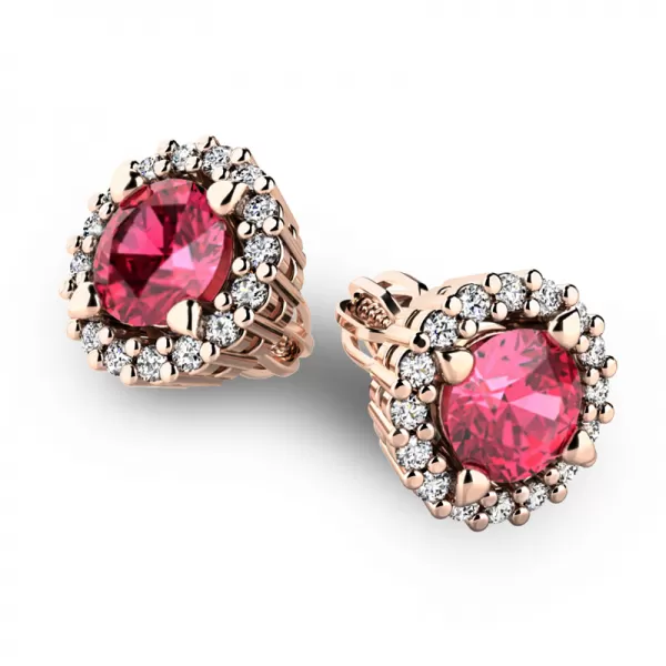 Luxusné náušnice s diamantmi 10926-CV-DIA-TUR