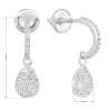 Strieborné náušnice visiace so zirkónom v bielej farbe 11231.1