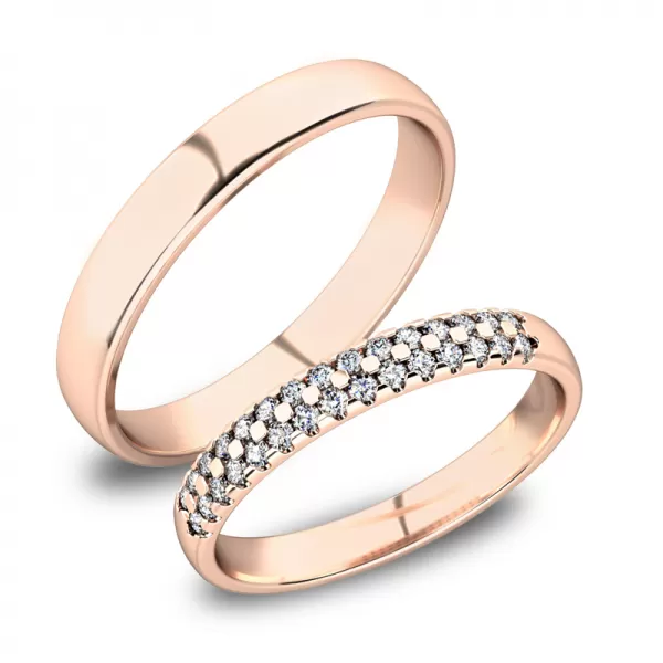 Zlaté snubné prstene SP-61087B