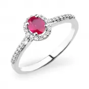Prsteň s rubínom a diamantmi GKW52431RUB