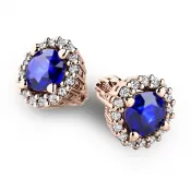 Luxusné náušnice s diamantmi 10926-CV-DIA-SAF