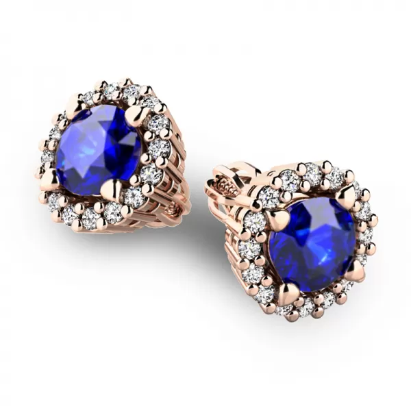 Luxusné náušnice s diamantmi 10926-CV-DIA-SAF