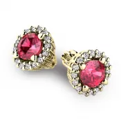 Luxusné náušnice s diamantmi 10926-ZL-DIA-TUR