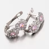 Zlaté náušnice so zirkónmi 12-481