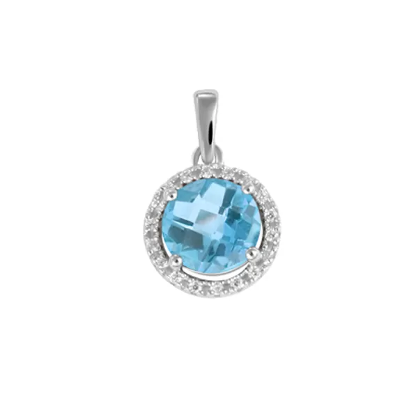 Dámsky prívesok prírodný diamant 0,50 ct G/SI s tanzanitom a tanzanitom 10927-B-TAN