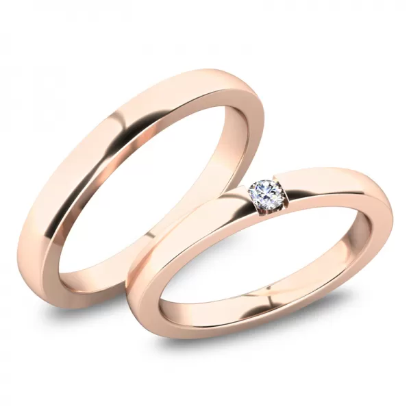 Moderné snubné prstene z bieleho zlata SP-61083B