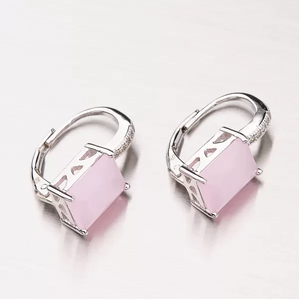 Náušnice zo syntetického ružového zlata PKL-2003