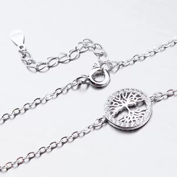 Strieborný náramok so zirkónmi BST-14355